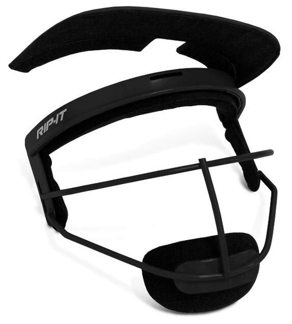 Rip-It Defense Pro Softball Fielder's Face Mask with Blackout - Black