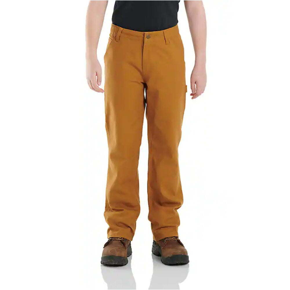Carhartt Boys' Canvas Dungaree Jean - Carhartt Brown