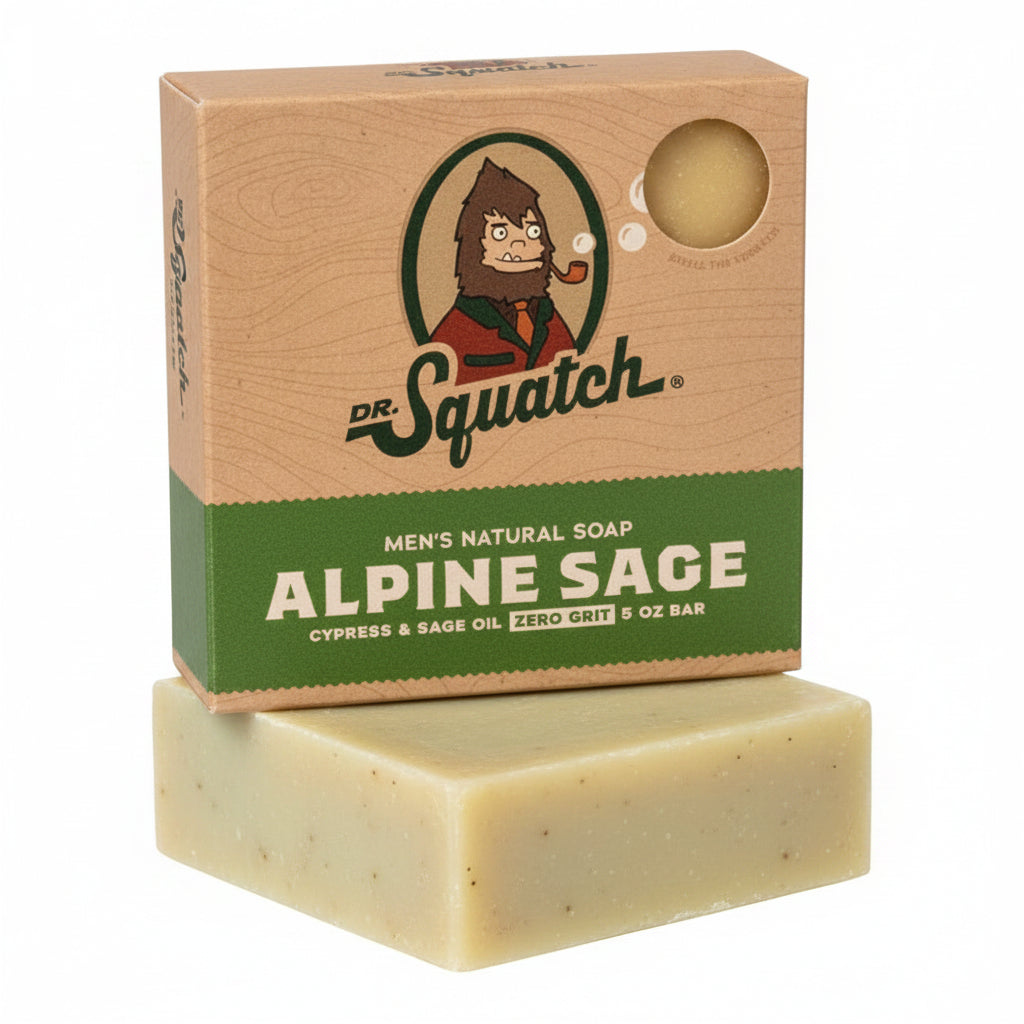 Dr. Squatch Men's Natural Soap Alpine Sage on a white background
