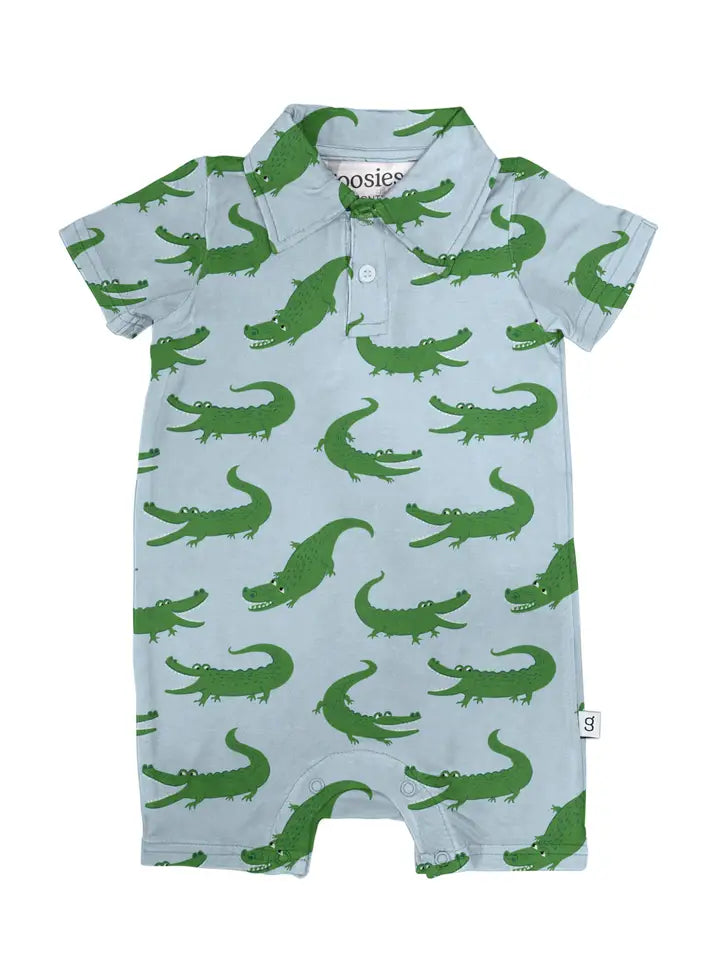 Goosies Infant Short Sleeve Polo Romper