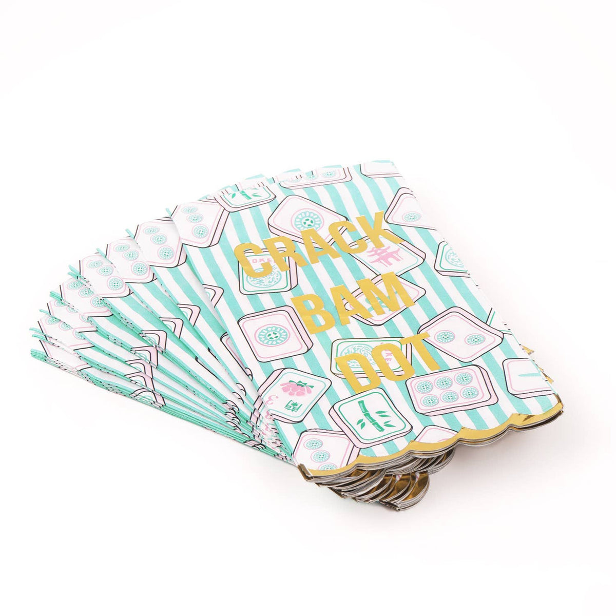 8 Oak Lane Mahjong Stripe Paper Guest Towel Pack