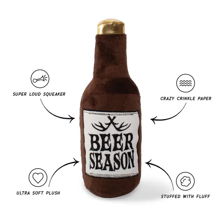 PetShop Beer Season Antlers Plush Dog Toy
