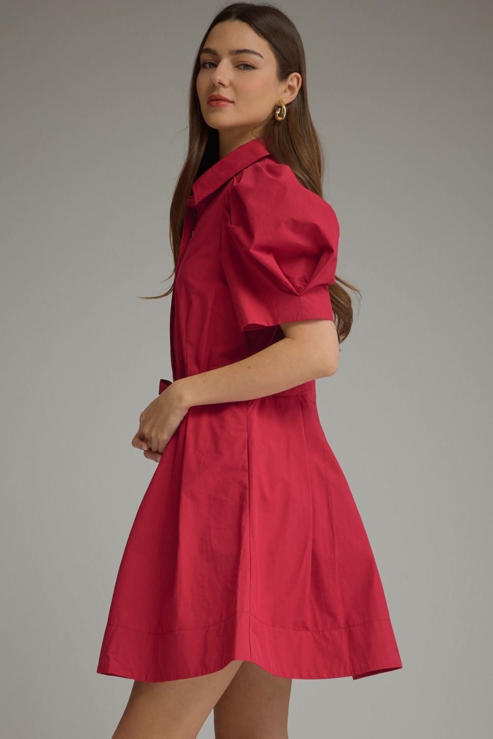 Entro Women's Scarlett Puff Sleeve Mini Dress