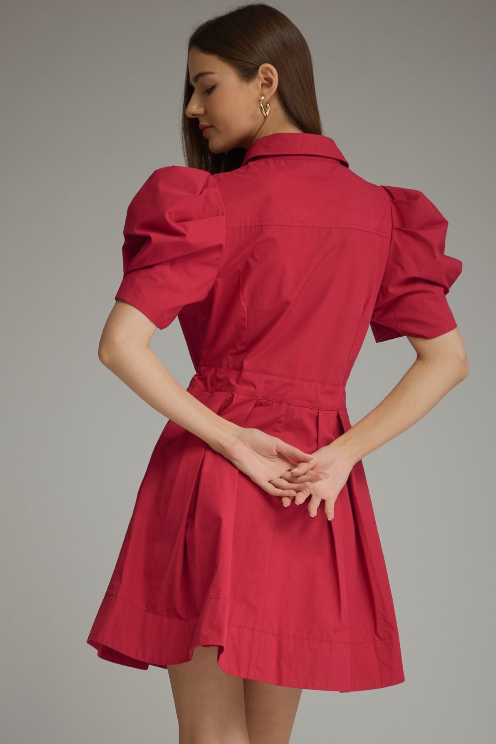 Entro Women's Scarlett Puff Sleeve Mini Dress