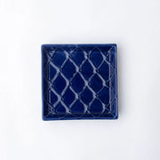 8 Oak Lane Navy Textured Beverage Napkin Tray
