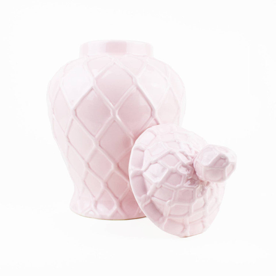 8 Oak Lane Pink Extra Large Textured Ginger Jar
