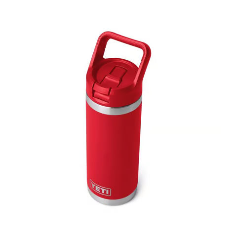 Yeti Rambler 18oz Bottle with Straw Cap - Rescue Red