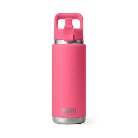 Yeti Rambler 26oz Bottle with Straw Cap - Tropical Pink