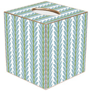 Laura Park Frond French Blue Tissue Box Cover
