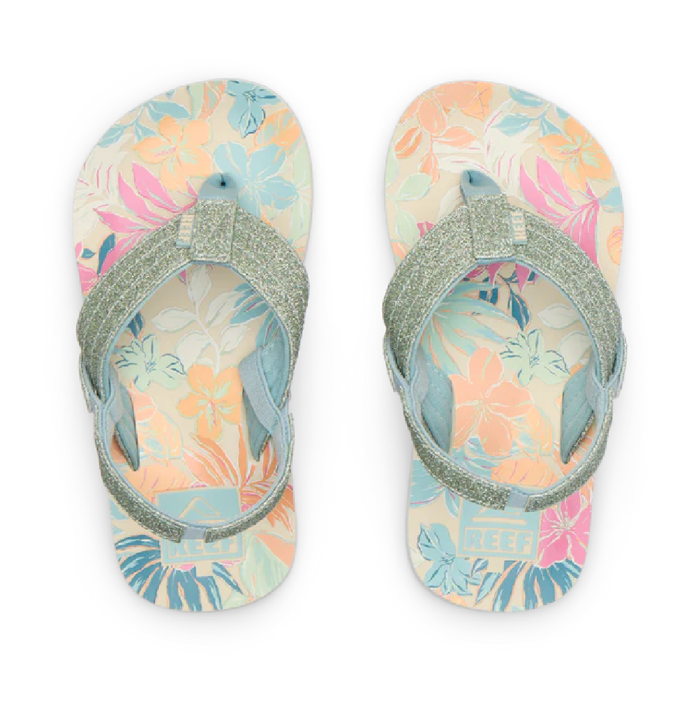 Reef Little Ahi Tropical Floral Sandals