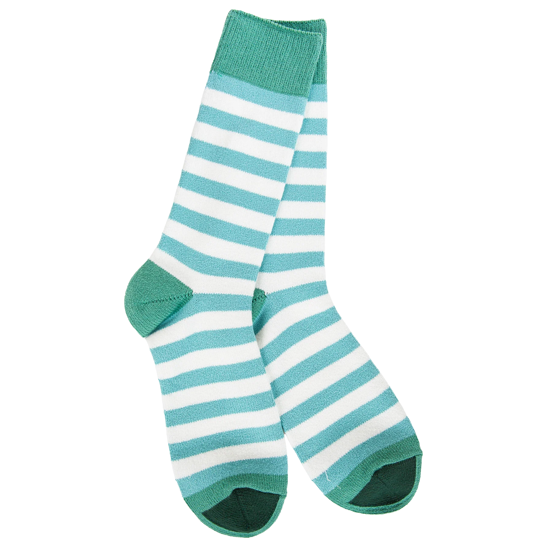 World's Softest Weekend True Stripe Crew - Frosty Spruce