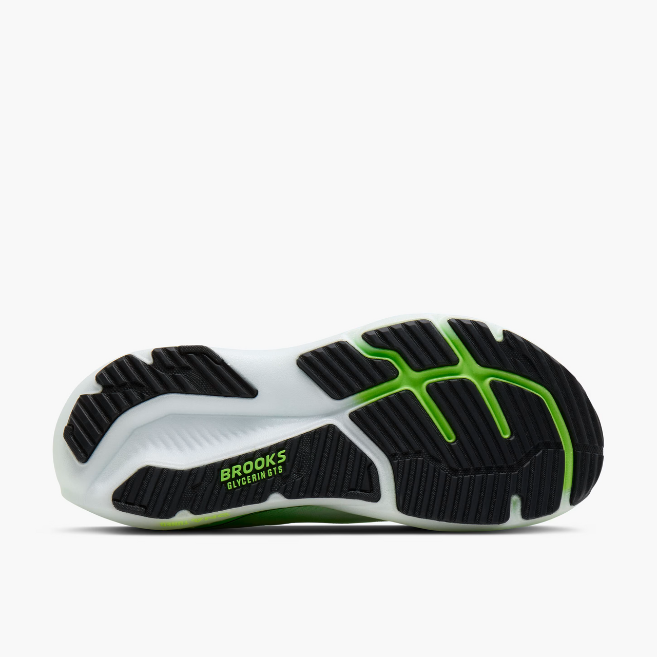 Brooks Glycerin GTS 23 Men’s Running Shoe - White/Phantom/Green Gecko