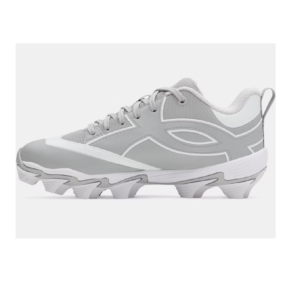 Under Armour Leadoff Icon Low RM Jr. Boys’ Baseball Cleats - Grey/White
