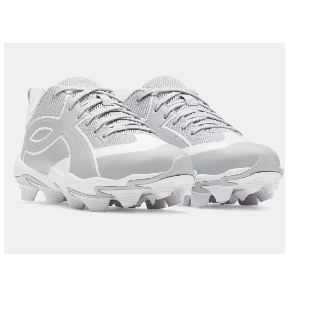 Under Armour Leadoff Icon Low RM Jr. Boys’ Baseball Cleats - Grey/White