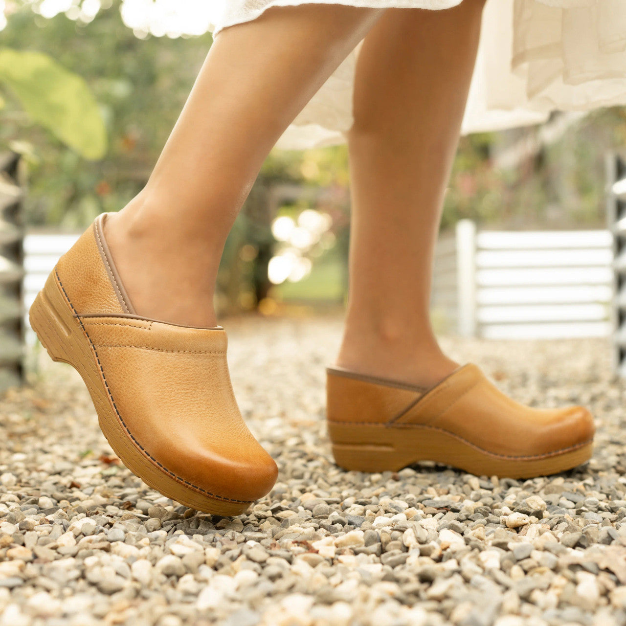 Dansko Professional Honey Distressed Clogs