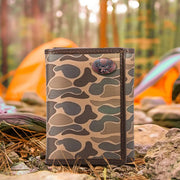 Zep-Pro Men's Trifold Old School Camo Leather Wallet - Buck