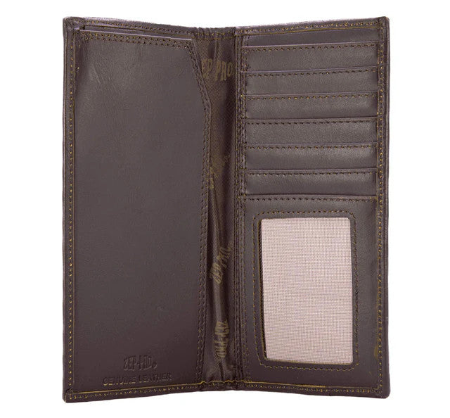 Zep-Pro Men's Secretary Old School Camo Leather Wallet - Buck
