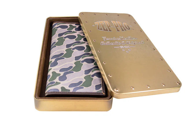 Zep-Pro Men's Secretary Old School Camo Leather Wallet - Lab