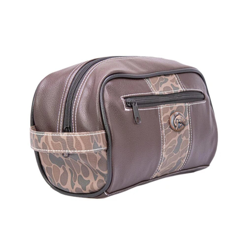 Zep-Pro Bass Old School Camo Men's Toiletry Bag - Brown