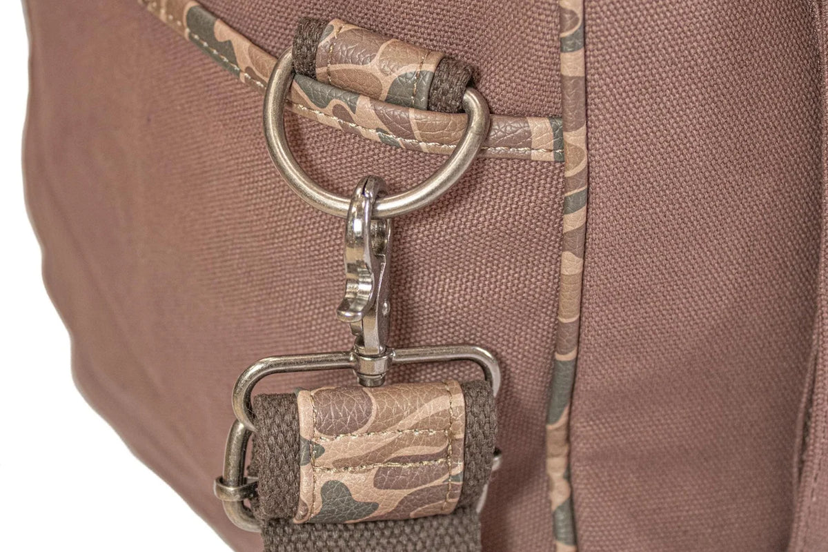 Zep-Pro Mallard Brown Waxed Canvas Old School Camo Weekender Bag