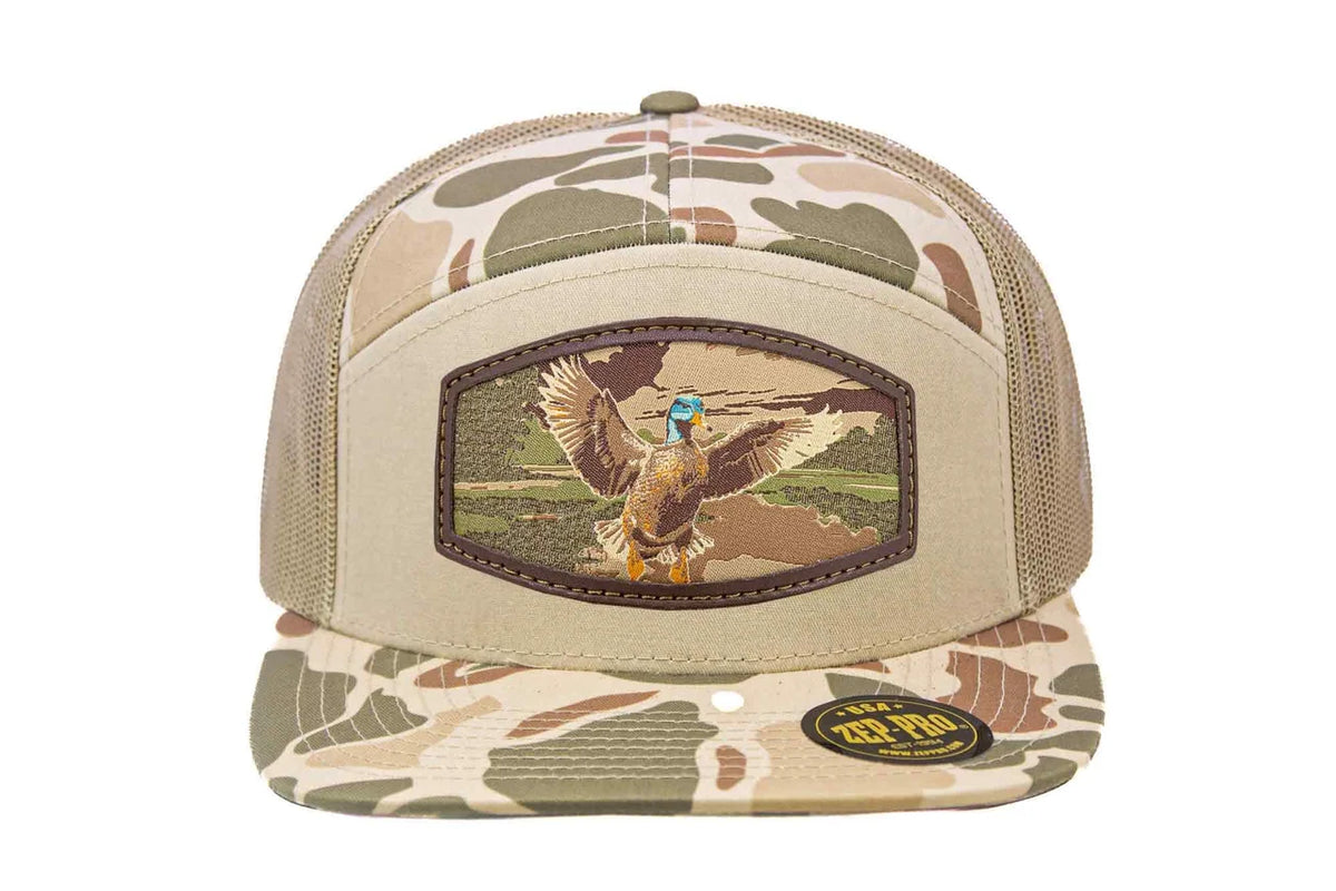 Zep-Pro Mallard Woven Patch Old School Camo Hat