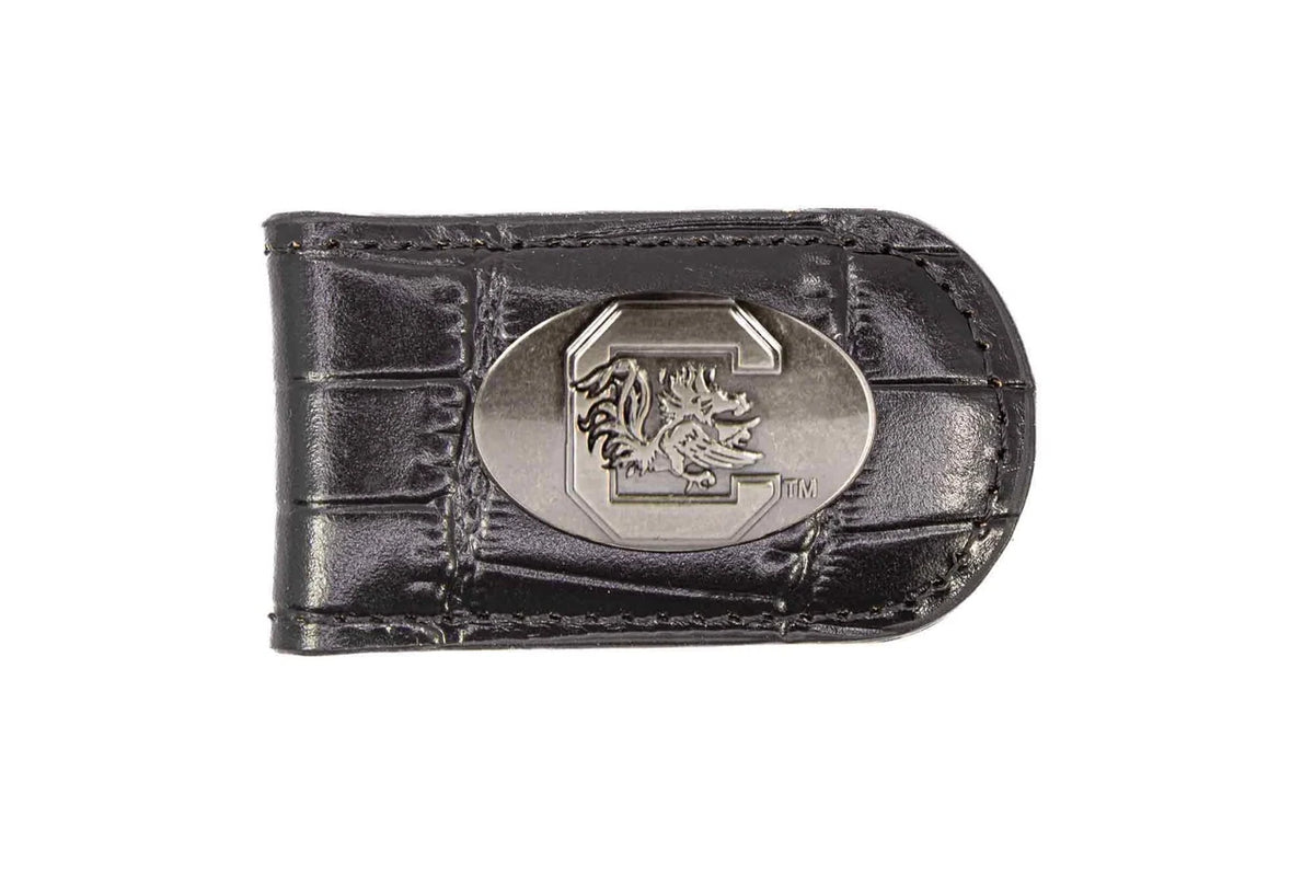 Zep-Pro South Carolina Gamecocks Leather Magnetic Money Clip