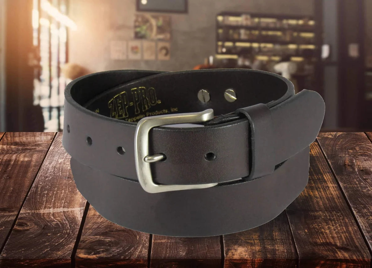 Zep-Pro Men's Casual Leather Belt - Brown