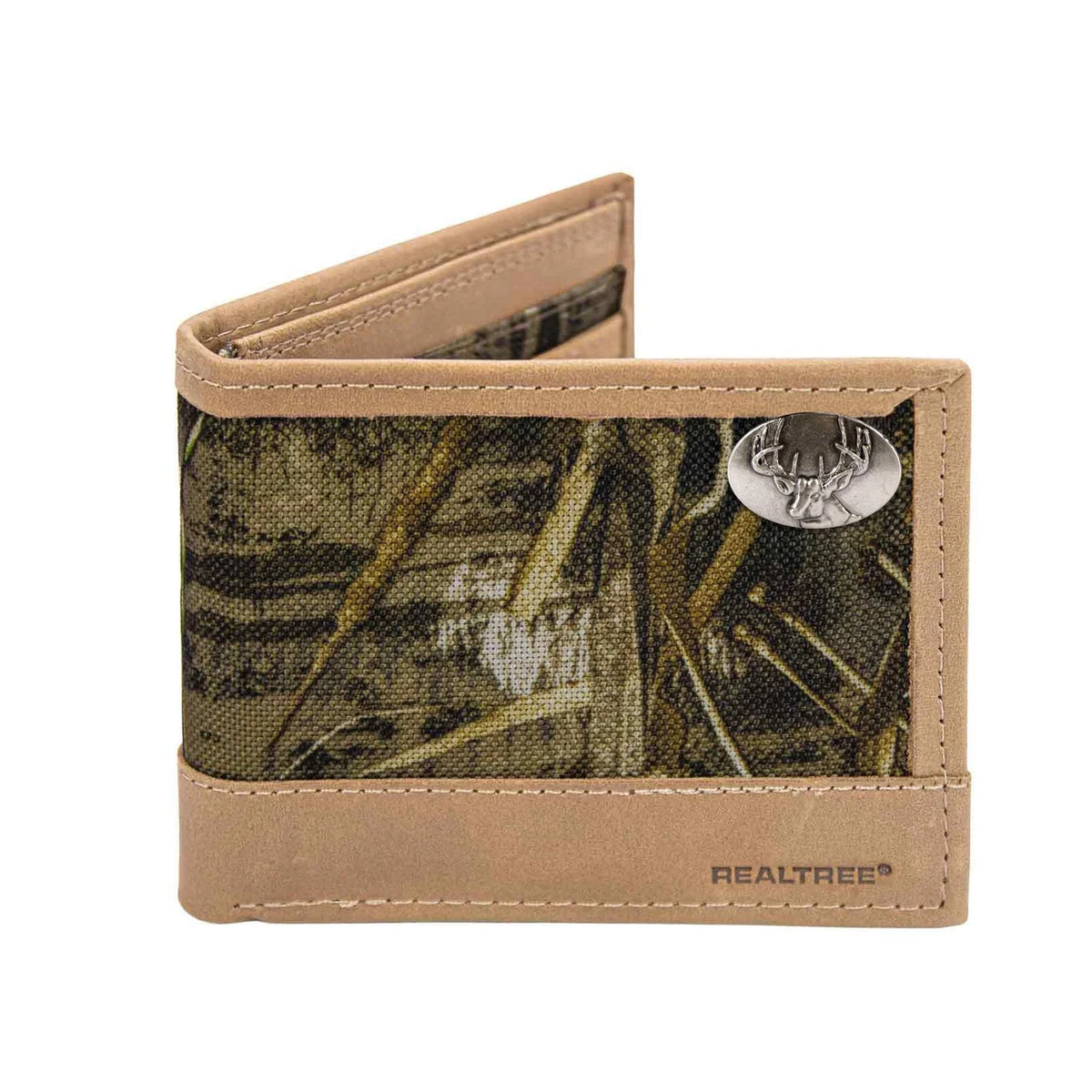 Zep-Pro Buck Leather Trifold Wallet - Realtree