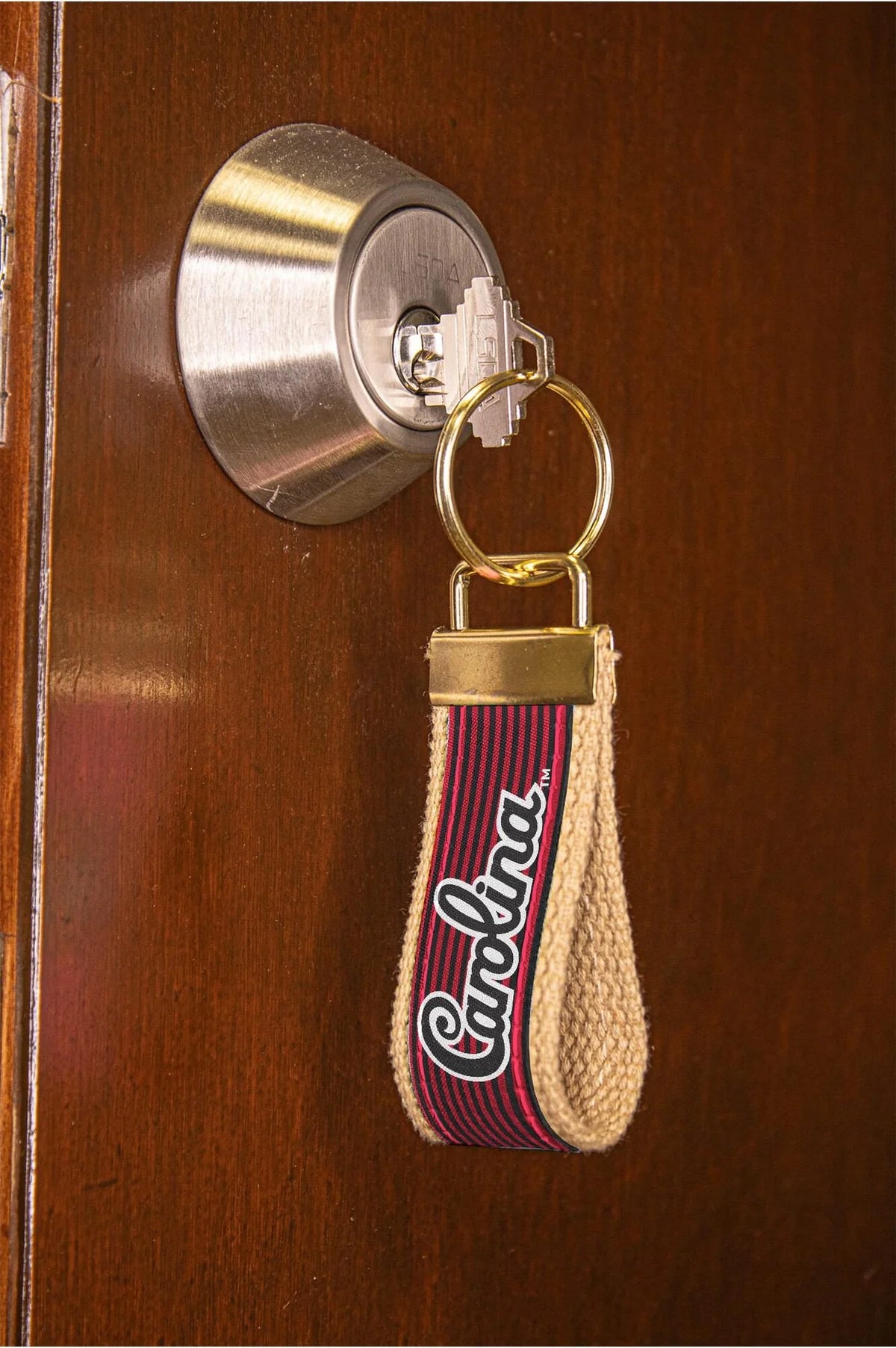 Zep-Pro South Carolina Gamecocks Preppy Pinstripe Ribbon Keychain