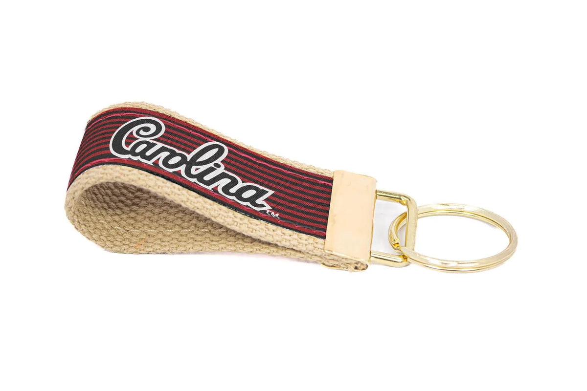 Zep-Pro South Carolina Gamecocks Preppy Pinstripe Ribbon Keychain