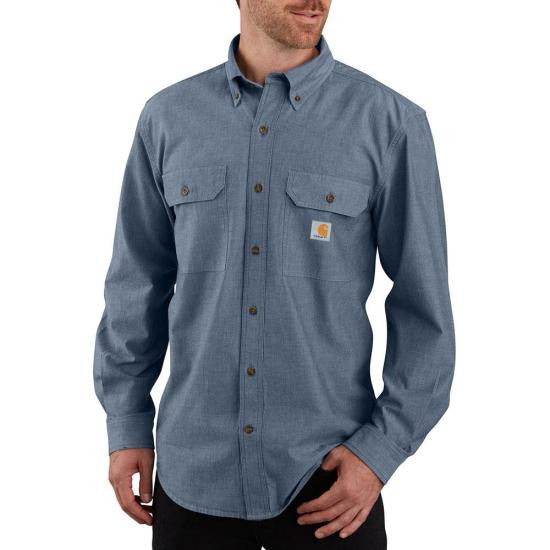 Carhartt Loose Fit Midweight Shirt - Denim Blue Chambray