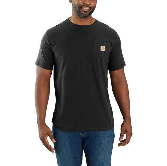 Carhartt Force Relaxed-Fit Midweight Short-Sleeve Pocket T-Shirt - Black