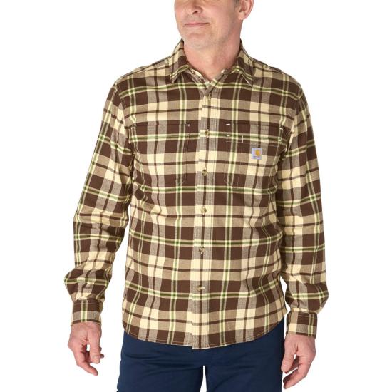 Carhartt Men's Rugged Flex Relaxed Fit Midweight Flannel Long-Sleeve Plaid Shirt