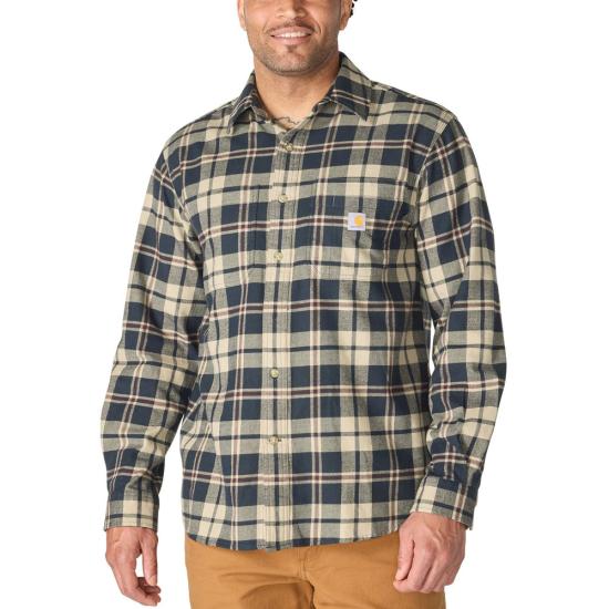 Carhartt Men's Rugged Flex Relaxed Fit Midweight Flannel Long-Sleeve Plaid Shirt