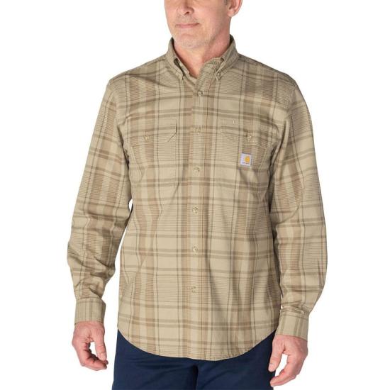 Carhartt Loose Fit Midweight Chambray Long-Sleeve Plaid Shirt