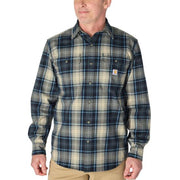 Carhartt Men's Loose Fit Heavyweight Flannel Long-Sleeve Plaid Shirt