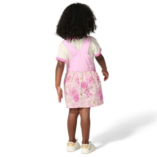 Carhartt Toddler Girls Short Sleeve T-Shirt and Chambray Jumper Set - Bodacious