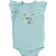 Carhartt Infant Girls Ruffle Sleeve Bee Bodysuit - Yucca