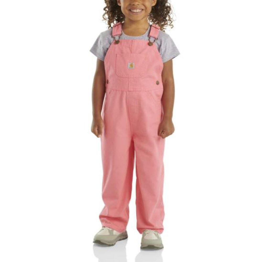 Carhartt Infant & Toddler Girls Loose Fit Canvas Bib Overall - Pink Lemonade