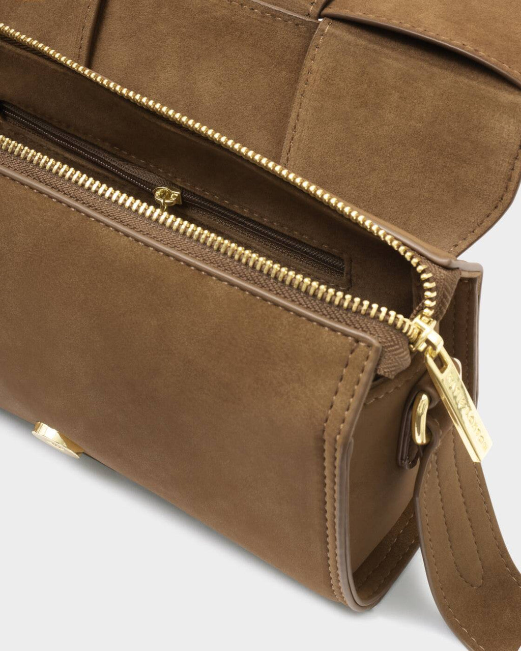 Katie Loxton Taya Suedette Crossbody Bag - Caramel