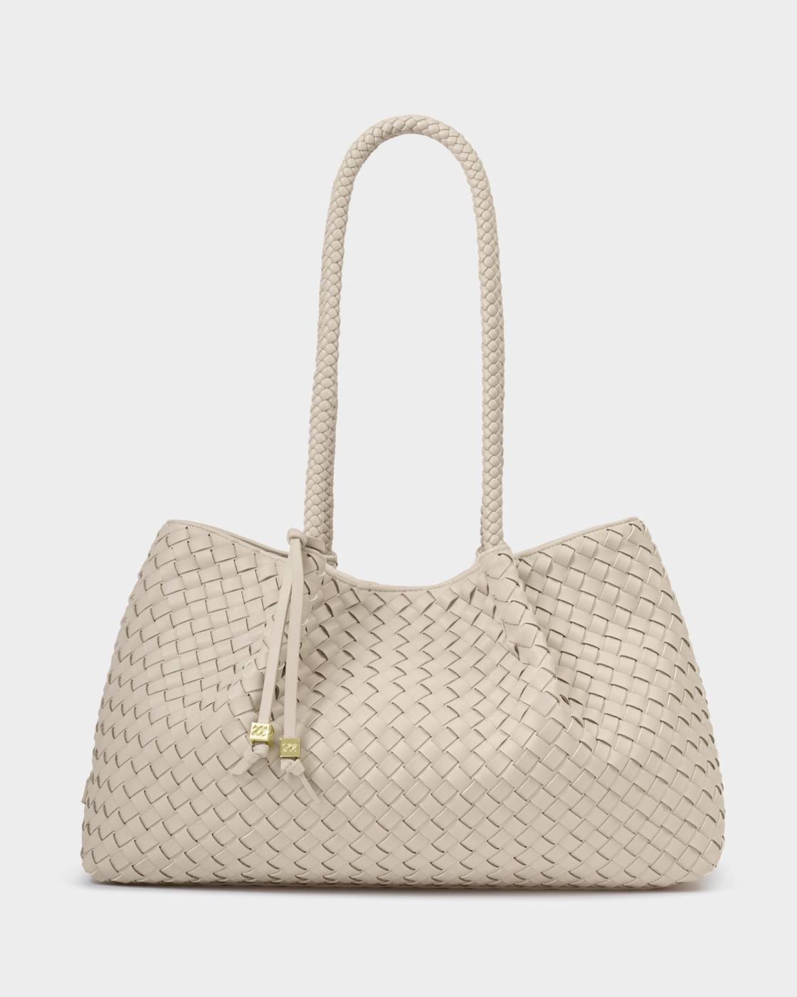 Katie Loxton Nova Hand Woven Small Shoulder Tote - Oyster