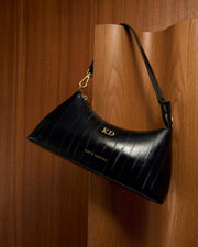 Katie Loxton Miley Small Shoulder Bag - Black Eel