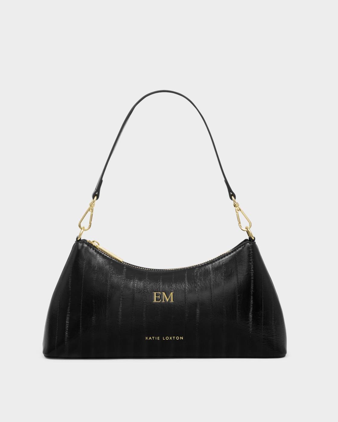 Katie Loxton Miley Small Shoulder Bag - Black Eel