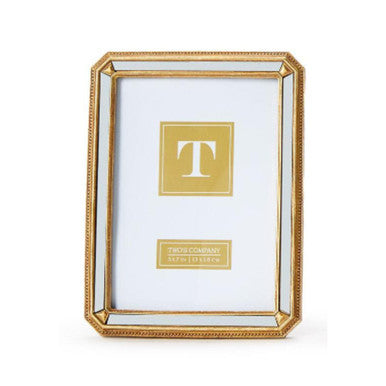 Two's Company 5x7 Beveled Mirror Photo Frame
