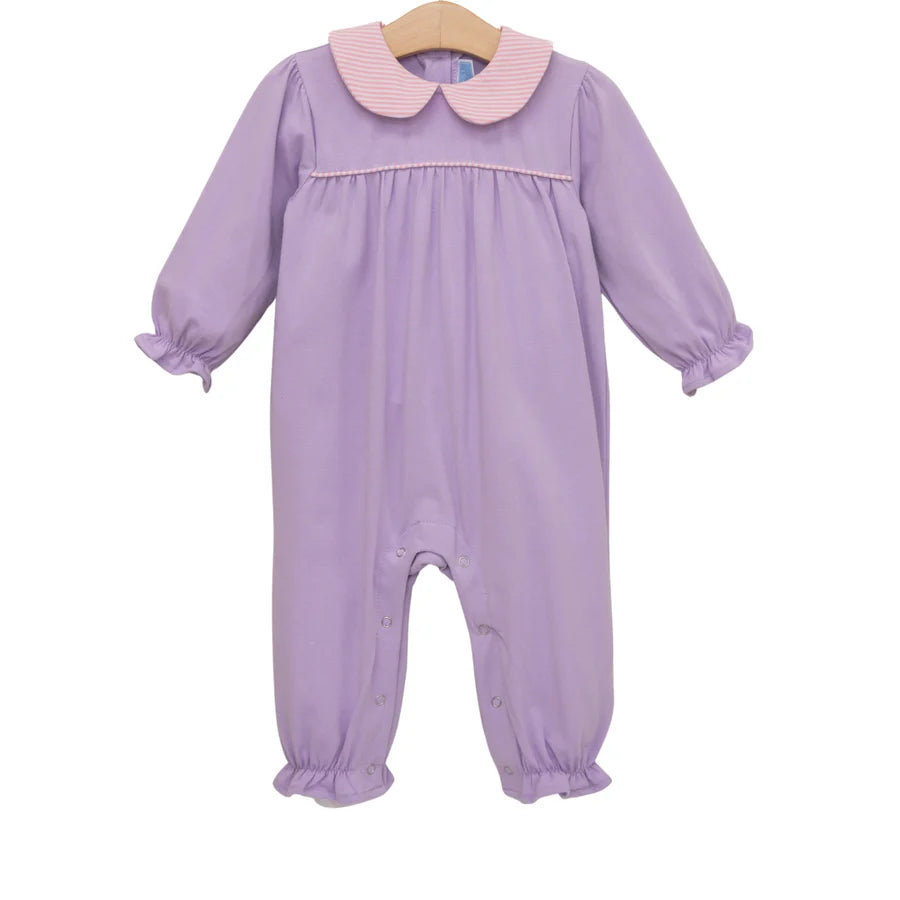 Trotter Street Kids Infant Girl's Abigail Romper - Lavender/Light Pink