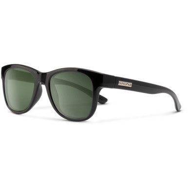 Suncloud Leeway Sunglasses - Black with Polarized Gray-Green