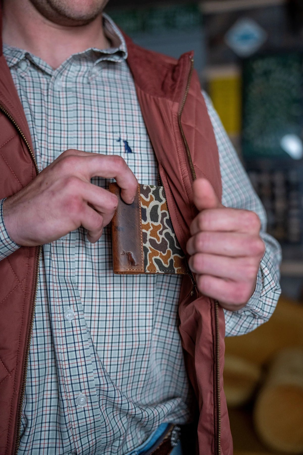 Local Boy Men's Camo Bi-Fold Wallet - Localflage Vintage
