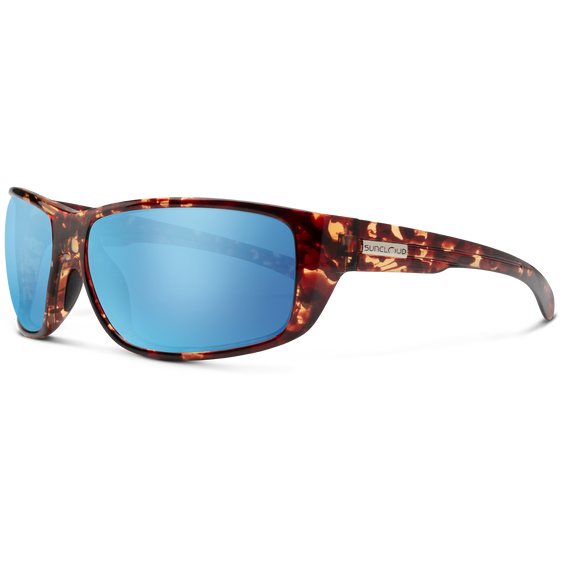 Suncloud Milestone Sunglasses - Tortoise with Polarized Aqua Mirror
