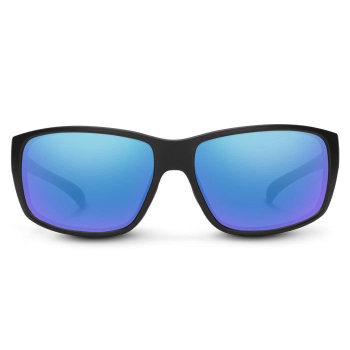 Suncloud Milestone Polarized Sunglasses – Matte Black/Polarized Blue Mirror Lens