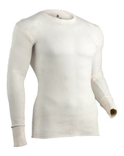 Indera Men's Traditional Waffle Crew  Natural